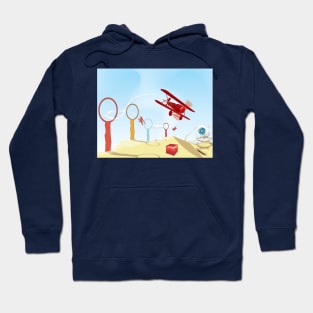 Abstract aircraft flying Hoodie